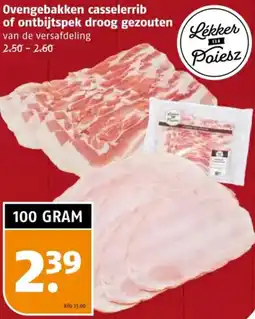 Poiesz Ovengebakken casselerrib of ontbijtspek droog gezouten aanbieding