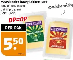 Poiesz Maaslander kaasplakken 50+ aanbieding