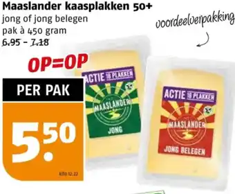 Poiesz Maaslander kaasplakken 50+ aanbieding