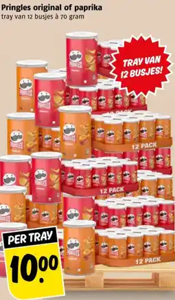 Poiesz Pringles original of paprika aanbieding