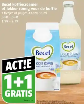 Poiesz Becel koffiecreamer of lekker romig voor de koffie aanbieding