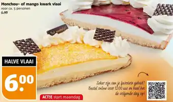 Poiesz Monchou of mango kwark vlaai aanbieding