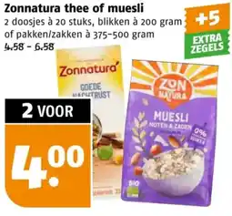 Poiesz Zonnatura thee of muesli aanbieding