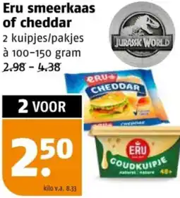 Poiesz Eru smeerkaas of cheddar aanbieding