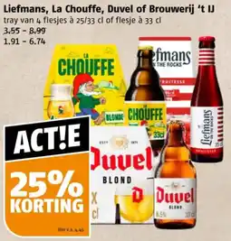Poiesz Liefmans, La Chouffe, Duvel of Brouwerij 't IJ aanbieding