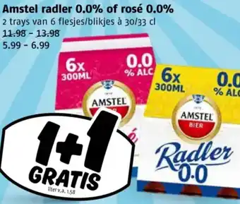 Poiesz Amstel radler 0.0% of rosé 0.0% aanbieding