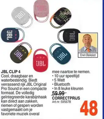 Correct Jbl clip 4 aanbieding