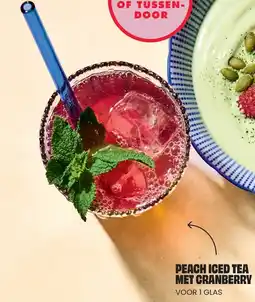 Albert Heijn Peach iced tea met cranberry aanbieding