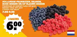 Coop Hollandse frambozen bramen rode bessen en/of blauwe bessen aanbieding