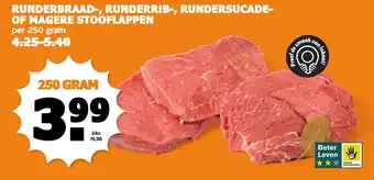 Coop Runderbraad runderrib rundersucade of magere stooflappen aanbieding