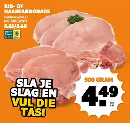 Coop Rib-of haaskarbonade aanbieding