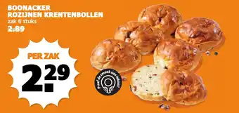 Coop Boonacker rozijnen krentenbollen aanbieding