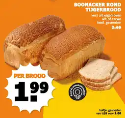 Coop Boonacker rond tijgerbrood aanbieding