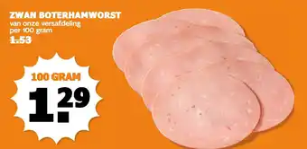 Coop Zwan boterhamworst aanbieding