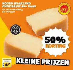 Coop Noord waarland overjarige 48+ kaas aanbieding