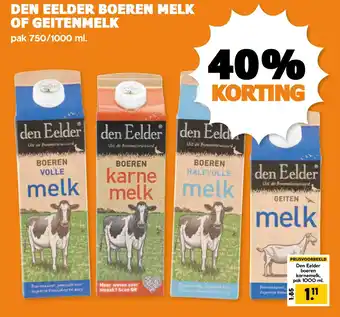 Coop Den eelder boeren melk of geitenmelk aanbieding