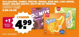 Coop Ola calippo donut festini guuud kids mix liuk lemon raket solero exotic split en/of twister aanbieding