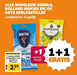 Coop Alle napoleon kogels holland hopjes EN/ of anta keelpastilles aanbieding