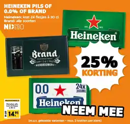 Coop Heineken pils of 0.0% of brand aanbieding