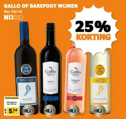 Coop Gallo of barefoot wijnen aanbieding