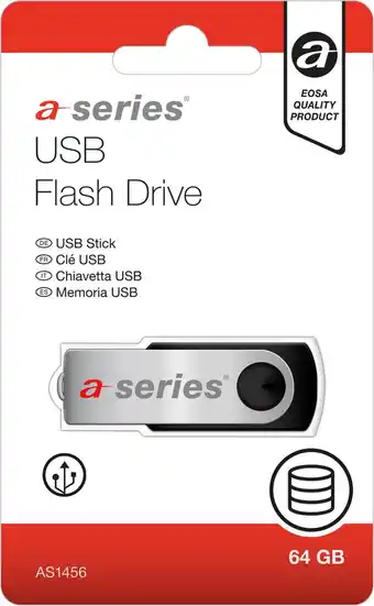 Bol.com A-Series USB Stick - USB 2.0 - 64 GB aanbieding