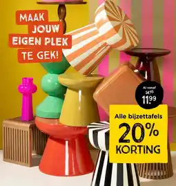 Xenos Alle bijzettafels 20% KORTING aanbieding