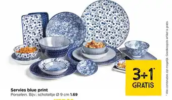Xenos Servies blue print aanbieding