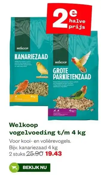 Welkoop Welkoop vogelvoeding t/m 4 kg aanbieding