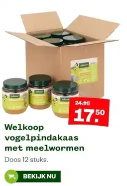 Welkoop Welkoop vogelpindakaas met meelwormen aanbieding