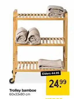 Xenos Trolley bamboe aanbieding