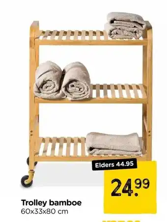 Xenos Trolley bamboe aanbieding