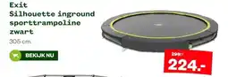 Welkoop Exit Silhouette inground sporttrampoline zwart aanbieding