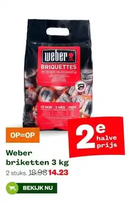 Welkoop Weber briketten aanbieding