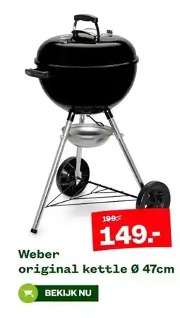 Welkoop Weber original kettle aanbieding