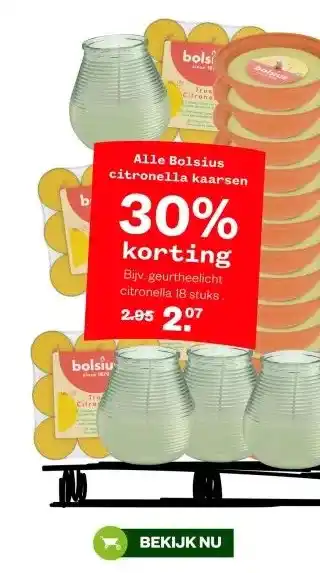 Welkoop Alle Bolsius citronella kaarsen aanbieding