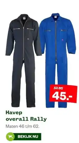 Welkoop Havep overall Rally aanbieding