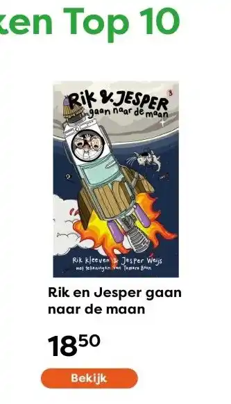 The Read Shop Rik en Jesper gaan naar de maan aanbieding