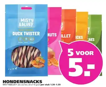 Ranzijn HONDENSNACKS MISTY&BLUEY aanbieding