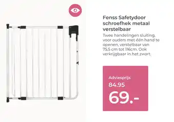 Prenatal Fenss Safetydoor schroefhek metaal verstelbaar aanbieding