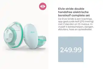 Prenatal Elvie stride double handsfree elektrische borstkolf complete set aanbieding