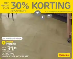 Praxis CANDO PVC VLOER VISGRAAT CREATE aanbieding