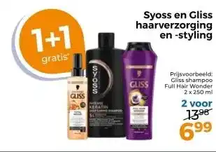 Trekpleister Syoss en Gliss haarverzorging en -styling aanbieding