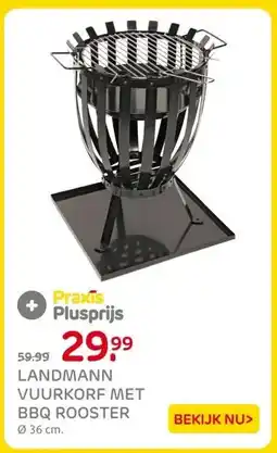 Praxis LANDMANN VUURKORF MET BBQ ROOSTER aanbieding