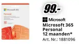 MediaMarkt Microsoft 365 Personal 12 maanden aanbieding
