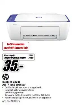 MediaMarkt HP Deskjet 2821E All-in-one-printer aanbieding