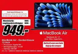 MediaMarkt MacBook Air Donkerblauw aanbieding