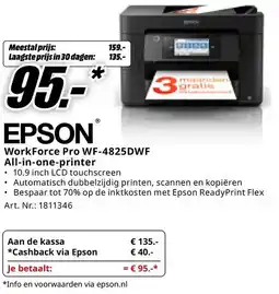 MediaMarkt Epson WorkForce Pro WF-4825DWF All-in-one-printer aanbieding