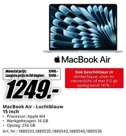 MediaMarkt MacBook Air Luchtblauw aanbieding