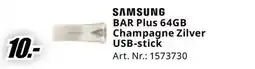 MediaMarkt Samsung BAR Plus 64GB Champagne Zilver USB-stick aanbieding