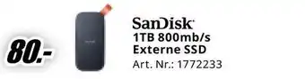 MediaMarkt SanDisk 1TB 800mb/s Externe SSD aanbieding